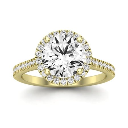 Mallow Diamond Matching Band Only (does Not Include Engagement Ring)   For Ring With Round Center yellowgold