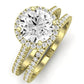 Mallow Diamond Matching Band Only (does Not Include Engagement Ring)   For Ring With Round Center yellowgold