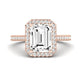 Mallow Emerald Diamond Bridal Set (Lab Grown Igi Cert) rosegold