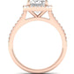 Mallow Emerald Diamond Engagement Ring (Lab Grown Igi Cert) rosegold