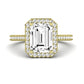 Mallow Emerald Diamond Engagement Ring (Lab Grown Igi Cert) yellowgold