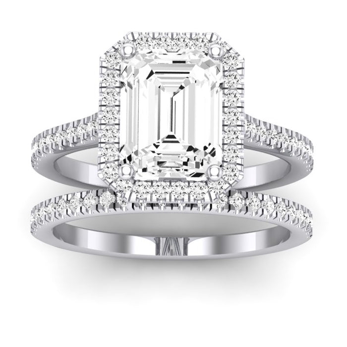 2.00 ct - Mallow - Emerald Moissanite Bridal Set