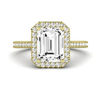 Mallow Emerald Moissanite Engagement Ring yellowgold