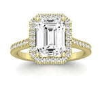 Mallow Emerald Moissanite Engagement Ring yellowgold