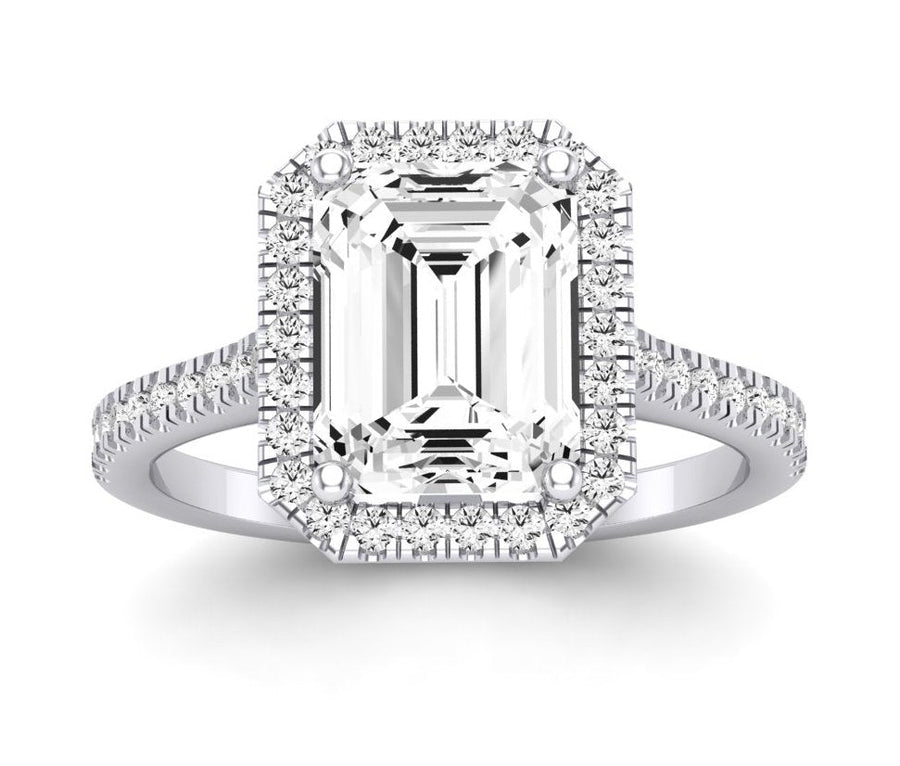 3.00 ct - Mallow - Emerald Moissanite Engagement Ring