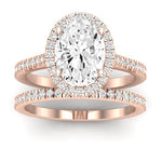 Mallow Oval Diamond Bridal Set (Lab Grown Igi Cert) rosegold