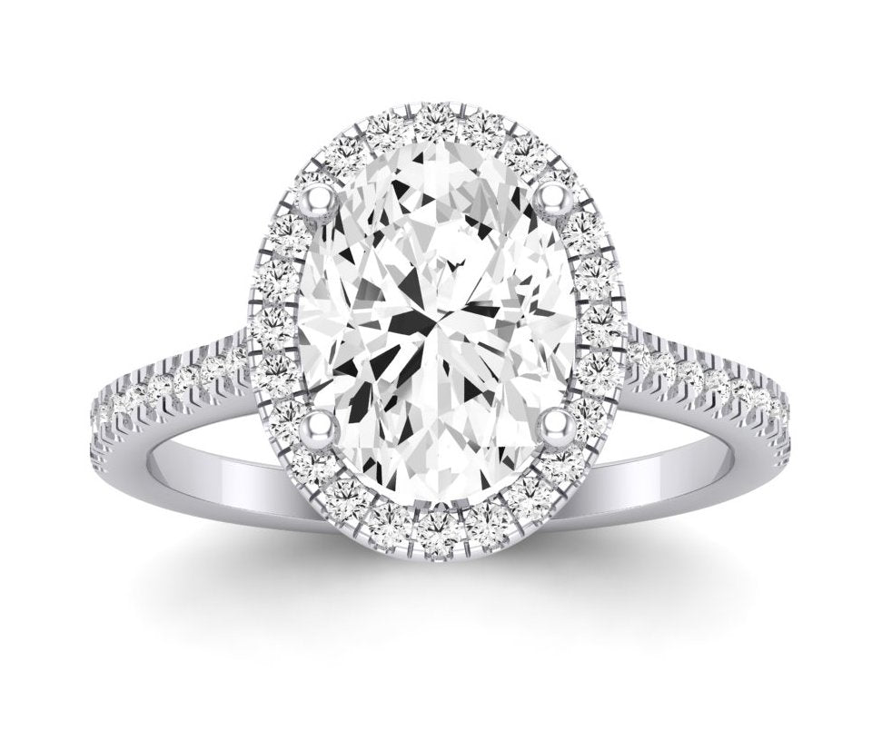 Mallow Oval Diamond Engagement Ring (Lab Grown Igi Cert) whitegold