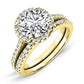 Mallow Round Diamond Bridal Set (Lab Grown Igi Cert) yellowgold