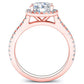 Mallow Round Diamond Engagement Ring (Lab Grown Igi Cert) rosegold