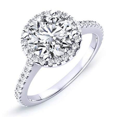 Mallow Round Diamond Engagement Ring (Lab Grown Igi Cert) whitegold