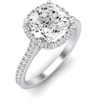 Mallow Moissanite Matching Band Only (does Not Include Engagement Ring)   For Ring With Cushion Center whitegold