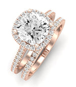 Mallow Moissanite Matching Band Only (does Not Include Engagement Ring)   For Ring With Cushion Center rosegold