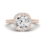 Mallow Moissanite Matching Band Only (does Not Include Engagement Ring)   For Ring With Cushion Center rosegold