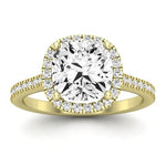 Mallow Moissanite Matching Band Only (does Not Include Engagement Ring)   For Ring With Cushion Center yellowgold