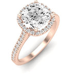 Mallow Moissanite Matching Band Only (does Not Include Engagement Ring)   For Ring With Cushion Center rosegold