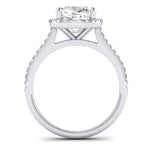 Mallow Moissanite Matching Band Only (does Not Include Engagement Ring)   For Ring With Cushion Center whitegold
