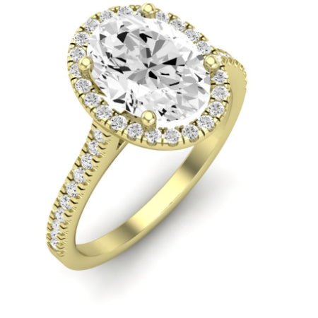 Mallow Moissanite Matching Band Only (does Not Include Engagement Ring)   For Ring With Oval Center yellowgold