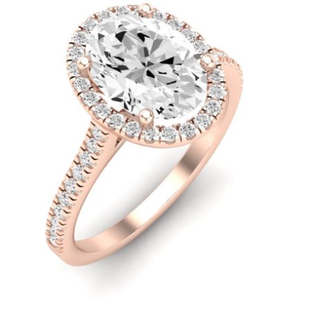 Mallow Moissanite Matching Band Only (does Not Include Engagement Ring)   For Ring With Oval Center rosegold