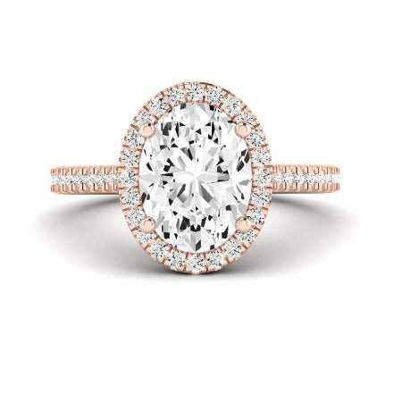 Mallow Moissanite Matching Band Only (does Not Include Engagement Ring)   For Ring With Oval Center rosegold