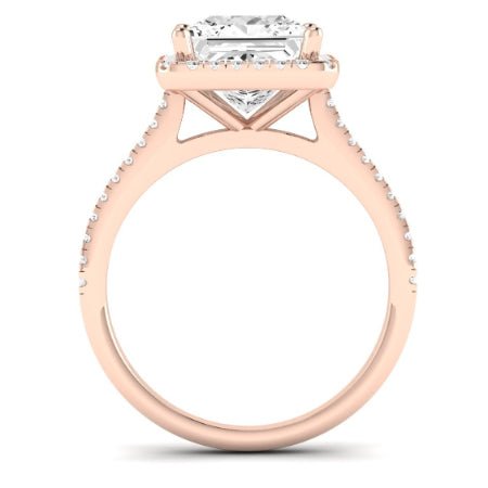 Mallow Moissanite Matching Band Only (does Not Include Engagement Ring)   For Ring With Princess Center rosegold
