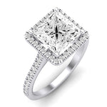 Mallow Moissanite Matching Band Only (does Not Include Engagement Ring)   For Ring With Princess Center whitegold