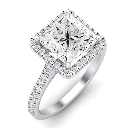 Mallow Moissanite Matching Band Only (does Not Include Engagement Ring)   For Ring With Princess Center whitegold