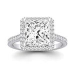 Mallow Moissanite Matching Band Only (does Not Include Engagement Ring)   For Ring With Princess Center whitegold
