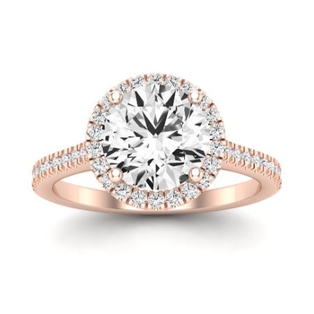 Mallow Moissanite Matching Band Only (does Not Include Engagement Ring)   For Ring With Round Center rosegold