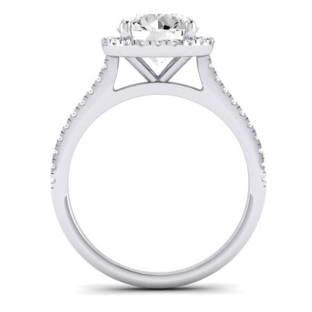 Mallow Moissanite Matching Band Only (does Not Include Engagement Ring)   For Ring With Round Center whitegold