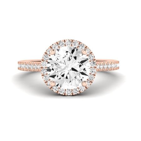 Mallow Moissanite Matching Band Only (does Not Include Engagement Ring)   For Ring With Round Center rosegold