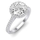 Mallow Moissanite Matching Band Only (does Not Include Engagement Ring)   For Ring With Round Center whitegold