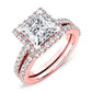 Mallow Princess Moissanite Bridal Set rosegold