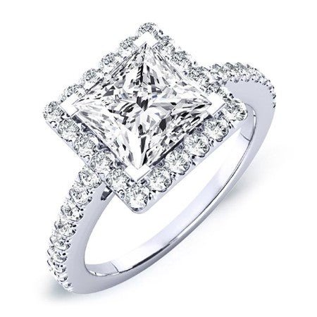 Mallow Princess Moissanite Bridal Set whitegold