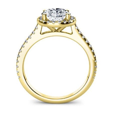 Mallow Round Moissanite Bridal Set yellowgold