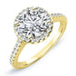 Mallow Round Moissanite Bridal Set yellowgold