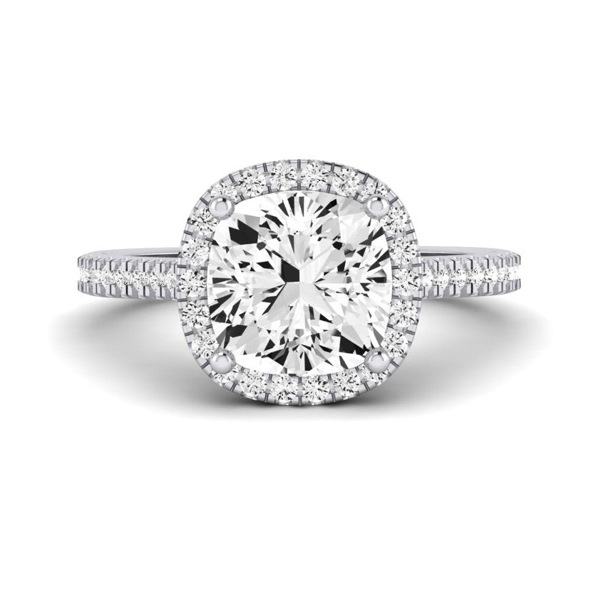 Mallow Cushion Diamond Engagement Ring (Lab Grown Igi Cert) whitegold