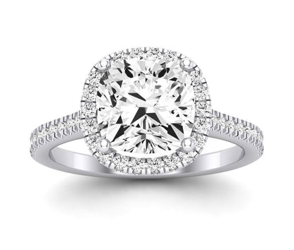 Mallow Cushion Diamond Engagement Ring (Lab Grown Igi Cert) whitegold