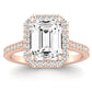 Mallow Emerald Diamond Engagement Ring (Lab Grown Igi Cert) rosegold