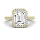 Mallow Emerald Diamond Engagement Ring (Lab Grown Igi Cert) yellowgold