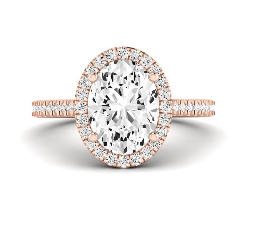 Mallow Oval Diamond Engagement Ring (Lab Grown Igi Cert) rosegold