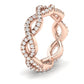 Maltese Round Cut Diamond Eternity Band (Clarity Enhanced) rosegold