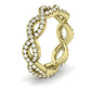 Maltese Round Cut Diamond Eternity Band (Clarity Enhanced) yellowgold