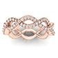 Maltese Round Cut Diamond Eternity Band (Clarity Enhanced) rosegold