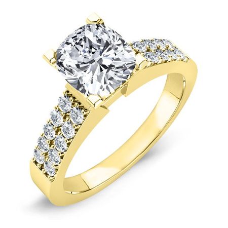 Malva Cushion Moissanite Bridal Set yellowgold