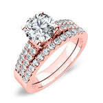 Malva Round Diamond Bridal Set (Lab Grown Igi Cert) rosegold