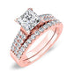 Malva Moissanite Matching Band Only (engagement Ring Not Included) For Ring With Princess Center rosegold