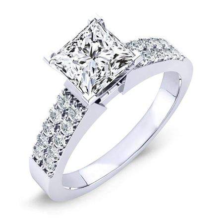2.00 ct - Malva - Princess Moissanite Engagement Ring