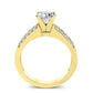 Malva Round Moissanite Engagement Ring yellowgold