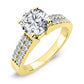 Malva Round Moissanite Engagement Ring yellowgold