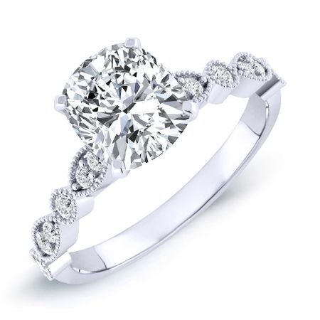 Marigold Cushion Diamond Bridal Set (Lab Grown Igi Cert) whitegold